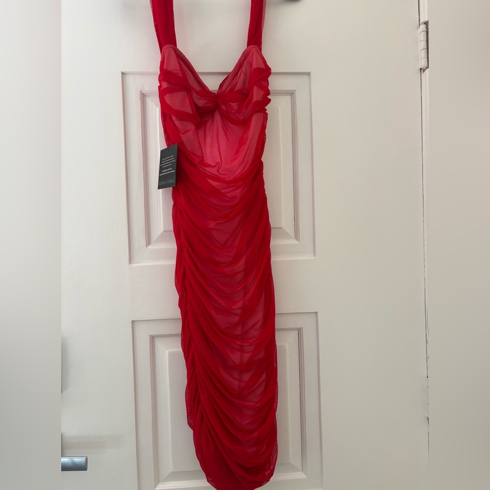 Brand New Red Norma Kamali Formal Dress